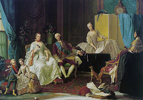 Philippe Ier de Parme et Marie-Louise-lisabeth de France - par Giuseppe Baldrighi - vers 1756